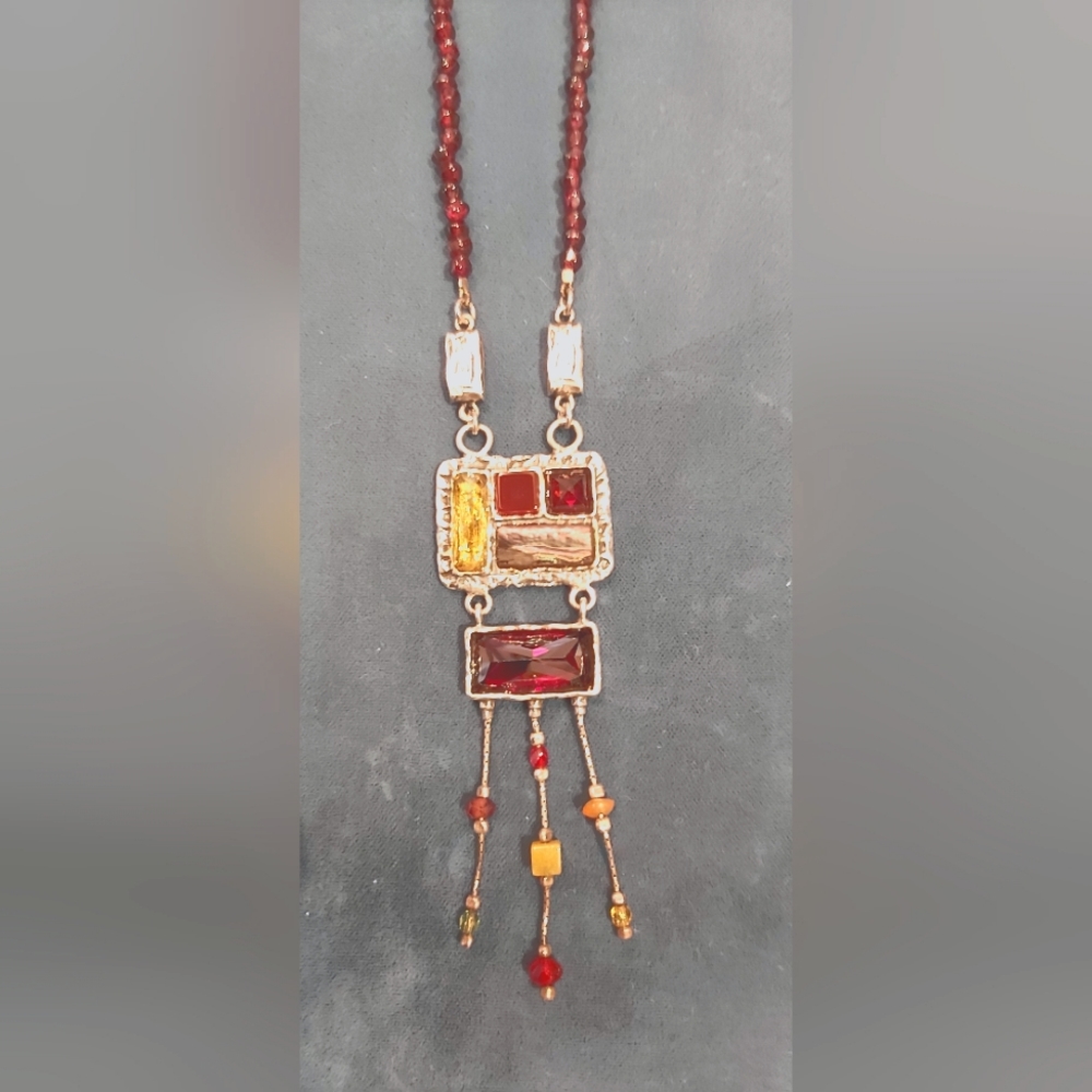 Limited Edition Ascopa Necklace Containing Genuine Semiprecious Stones